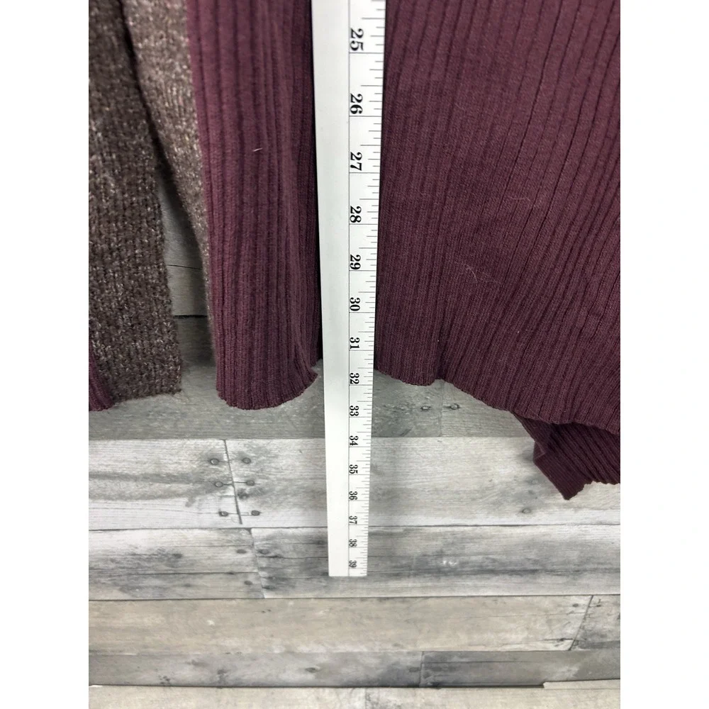 LOGO Lori Goldstein XL One Button Waffle Knit Cardigan